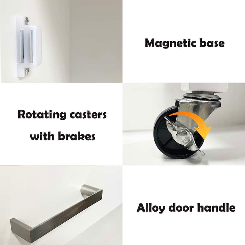 Kitchen island rolling trolley cart