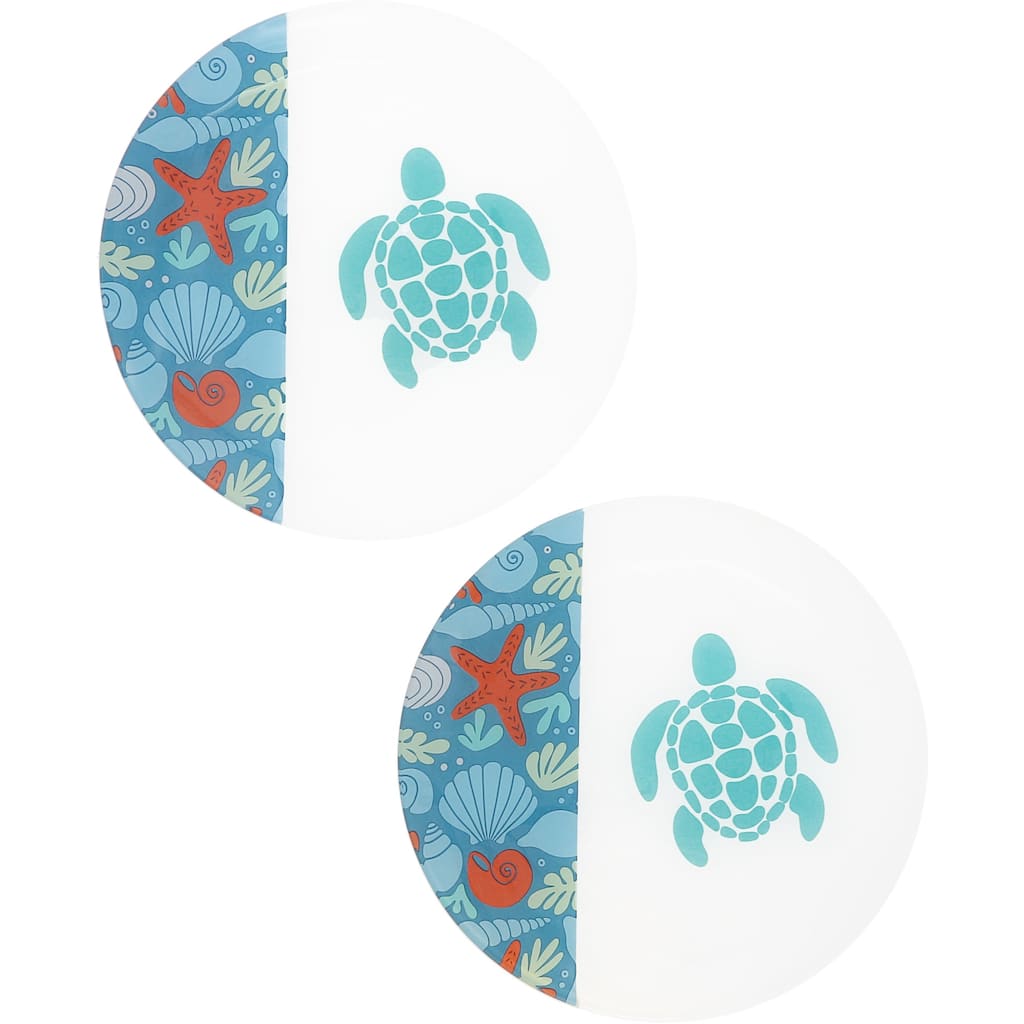 Pavilion Coastal Glass Appetizer Plates - 8"