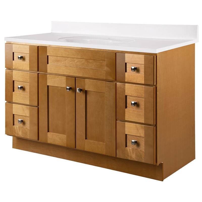 Brookings 49 Inch Assembled Bath Vanity with Single Hole Top