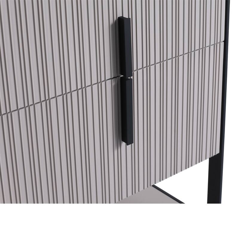 Fine Fixtures Serenity Modern Bathroom Vanity with White Carrara Stone Top