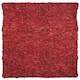 SAFAVIEH Handmade Leather Shag Carlijn Modern Decorative Rug - 8' x 8' Square - Red