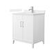 Option White, Nickel Trim, White Quartz Top