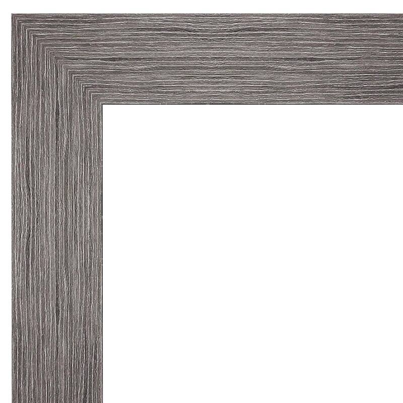 Pinstripe Plank Grey Framed Natural Corkboard Bulletin Board