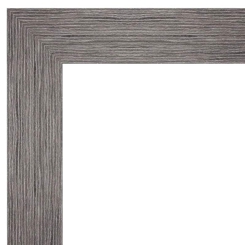 Pinstripe Plank Grey Framed White Corkboard Bulletin Board