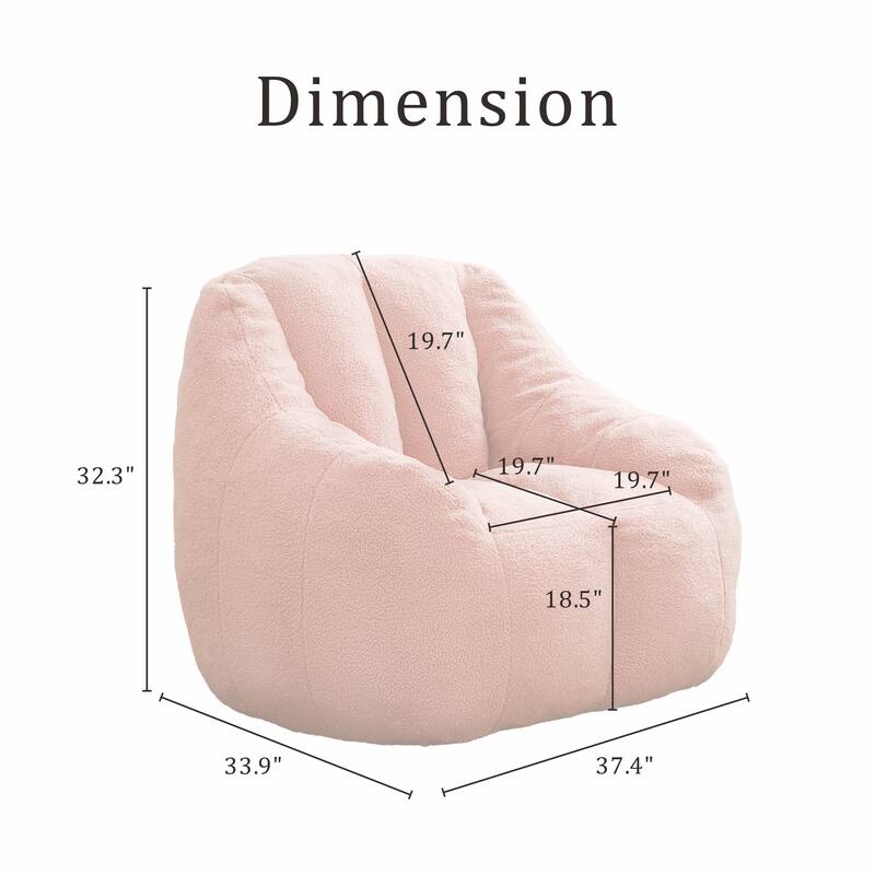 Upholstered Bean Bag Chair,Modern Lazy Floor Sofa Chair
