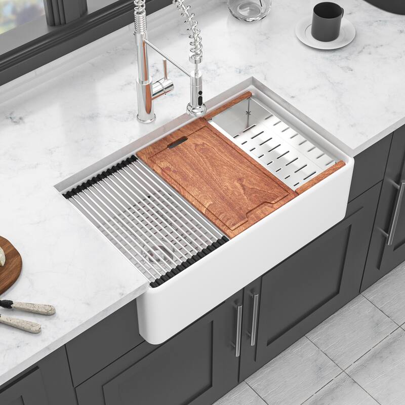 Farmhouse Sink Workstation Single Bowl Farm Kitchen Sink