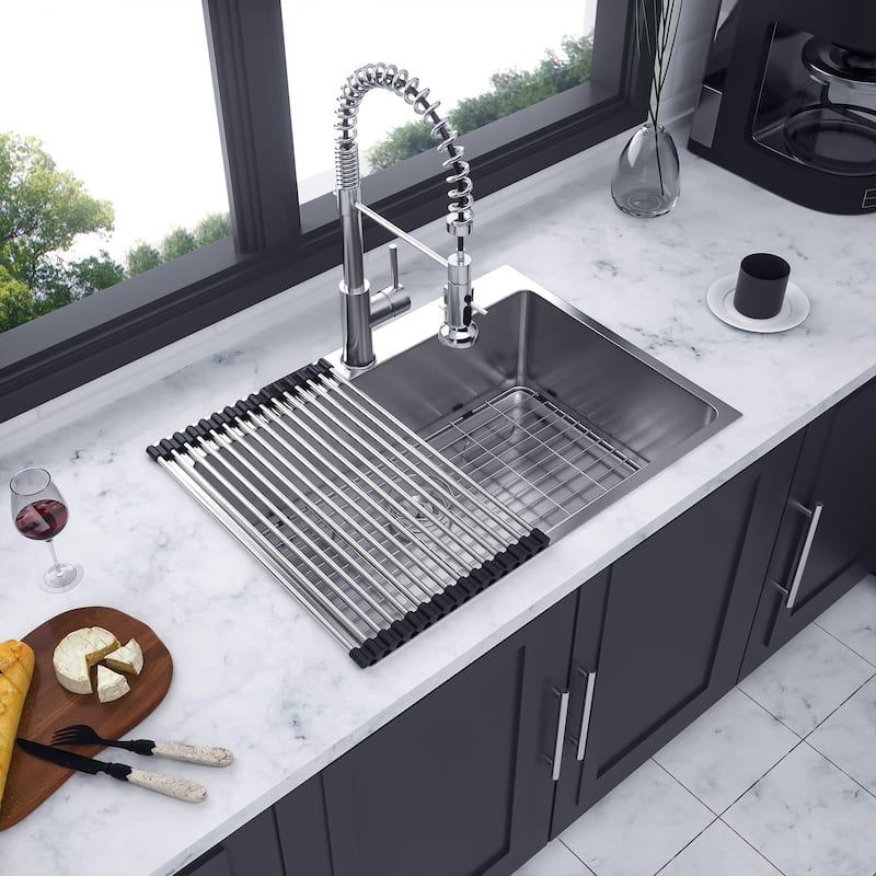 Drop-in Single Bowl Stainless Steel Kitchen Sink