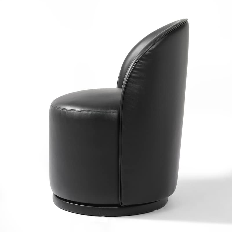 Modern Armless 360-Degree Swivel Dining Chair Barrel Chair
