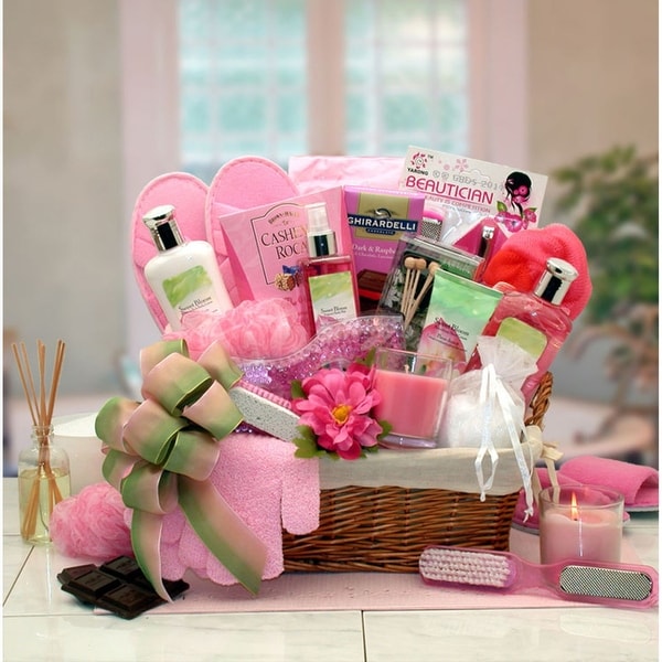 Sweet Blooms Spa Gift Basket. Opens flyout.