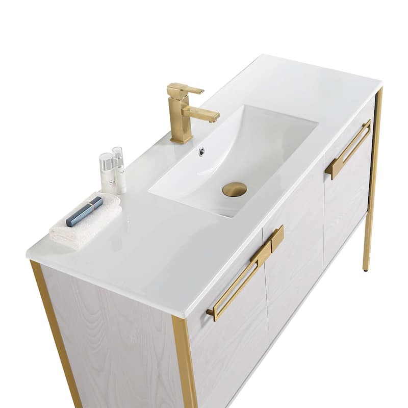 Fine Fixtures Oakville Bathroom Vanity with White Ceramic Sink