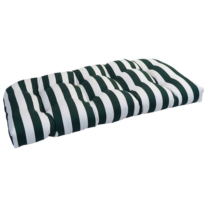 42-inch Rounded Back Tufted Outdoor Loveseat/Bench Cushion
