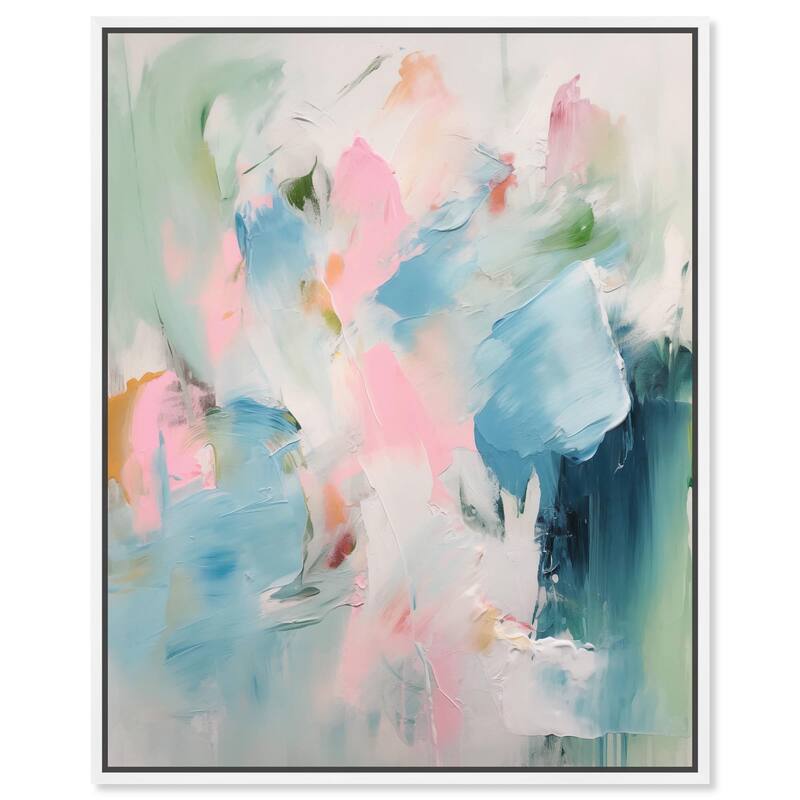 Neon Breeze I Canvas by Art Remedy - 36" x 45" - White