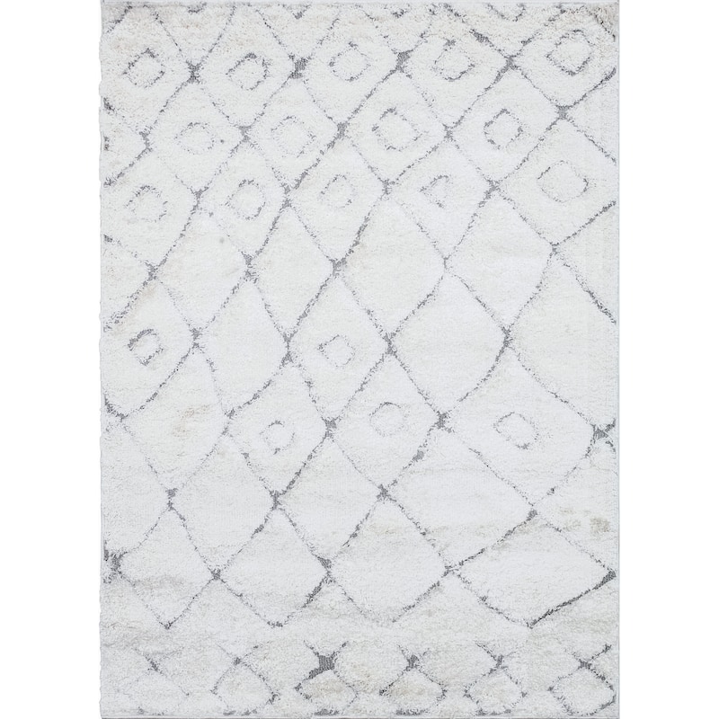Noori Rug Monaco High-low Albert Rug - 5'4" x 8'0" - Ivory/Grey