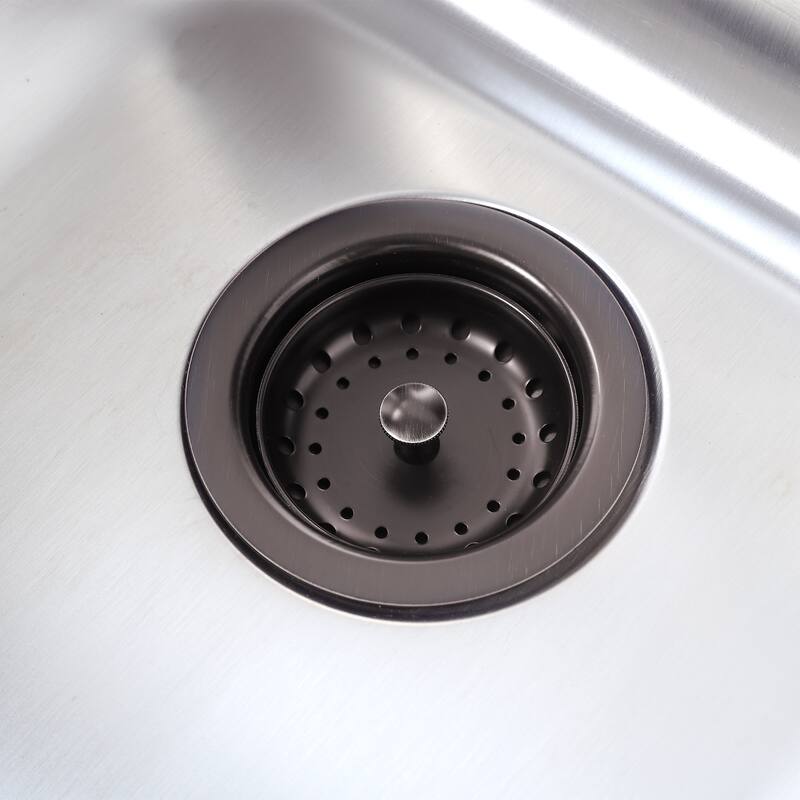 Luxier KS01 3-1/2 in. Drop-In Kitchen or Bar Sink Basket Strainer - Oil Rubbed Bronze