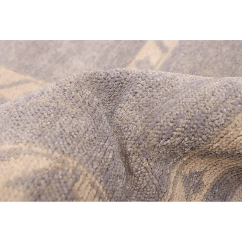 ECARPETGALLERY Hand-knotted Modern Oushak Grey Wool Rug - 8'1 x 9'10