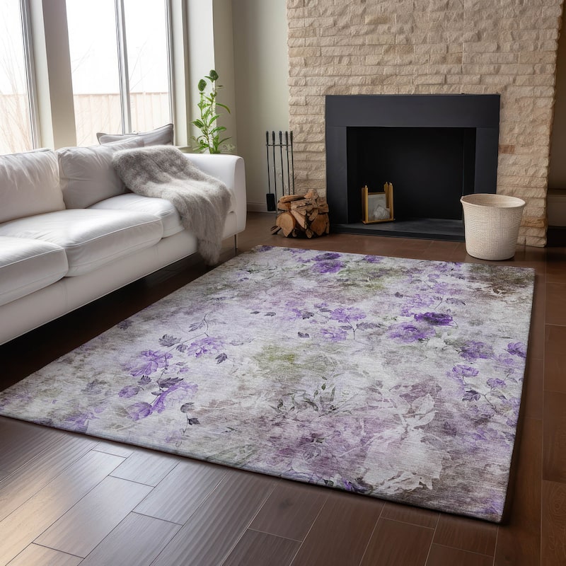 Premium Washable Super Soft Modern Floral Mayfield Rug