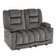 preview thumbnail 9 of 58, MCombo Power Reclining Loveseat Sofa with Heat and Massage, Fabric PR648