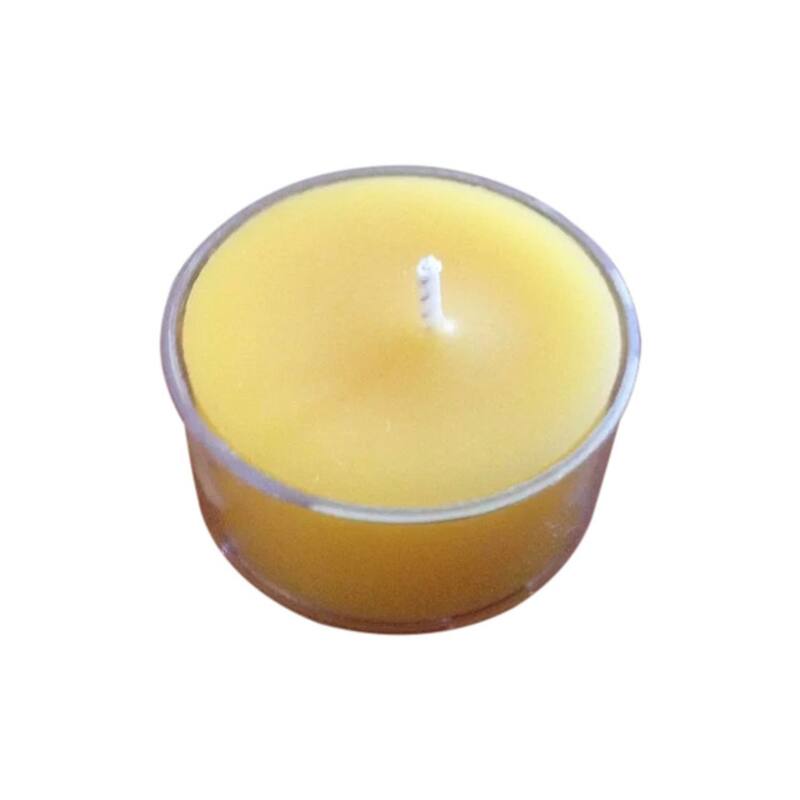 Pack of 20 Yellow and Silver Handmade Tealight Tin Cup Candles