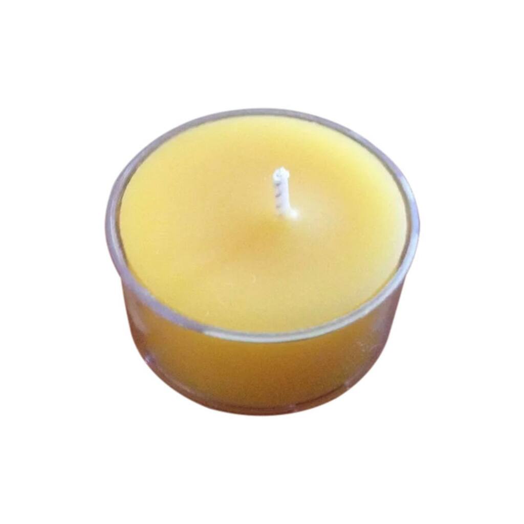 Pack of 20 Yellow and Silver Handmade Tealight Tin Cup Candles