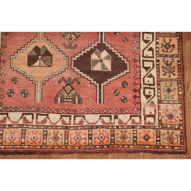 Hand Knotted Oriental 100% Wool Carpet Traditional Geometric Red Lori Area Rug - 7' 10'' X 4' 0''