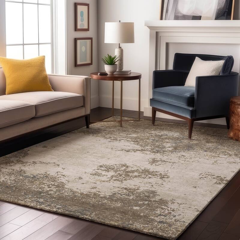 Premium Washable Super Soft Abstract Solid Mayfield Rug - Taupe - 10' x 14'