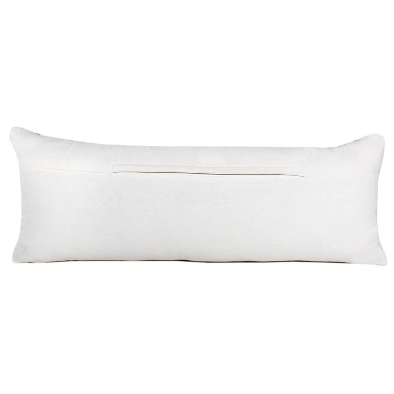Sevita Bordered Modern Mosaic Geometric Stripe Throw Pillow