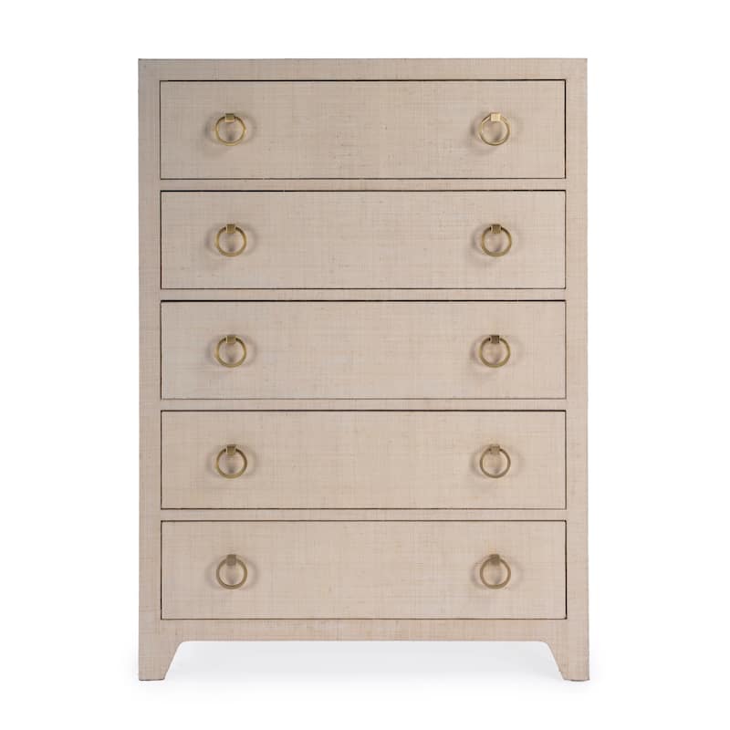 Bar Harbor 5 Drawer Raffia Dresser