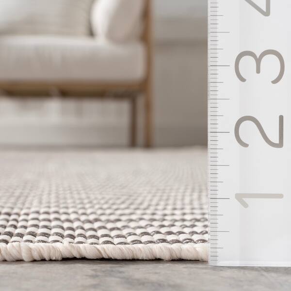 dimension image slide 1 of 3, Home Conservatory Pinstripe Handwoven Indoor/Outdoor Area Rug