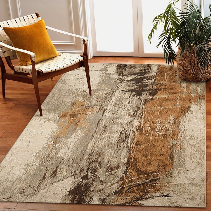 Liora Manne Marina Moderne Indoor/Outdoor Rug - 3'3" x 4'11" - Bronze
