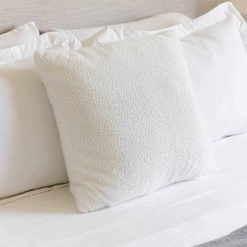 Jennifer Adams Boucle Decorative Pillow - 22" x 22" - White
