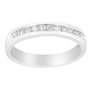 18K WHITE GOLD GF ANNIVERSARY WEDDING DIAMOND CREAT SOLID WAVE BAND CRYSTAL RING