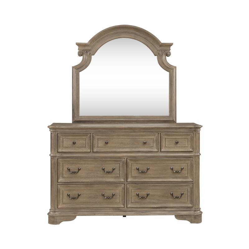 Magnolia Manor Oak Dresser & Mirror Bedroom Set- 2 Finish Options