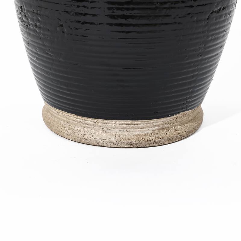 Black Jug Terracotta Round Vase (Single)