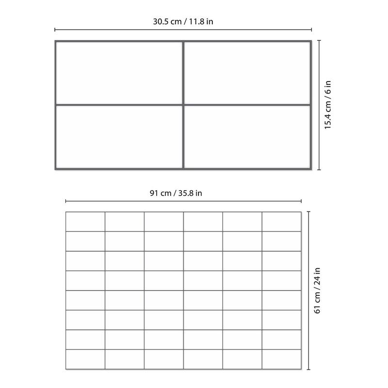 Walplus Classic White Glossy 3D Tile Sticker Peel and Stick Kitchen Backsplash