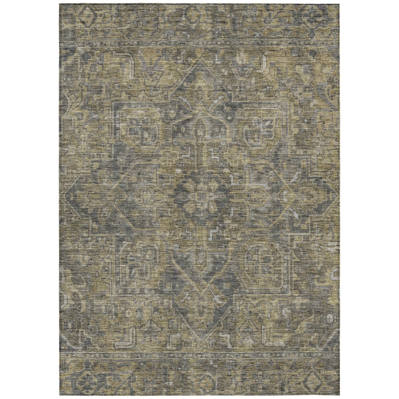 Machine Washable Indoor/ Outdoor Traditional Persian Chantille Rug