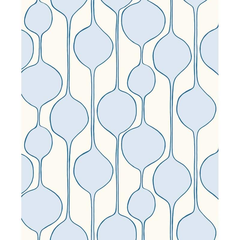 The Simple Life Minimalist Geometric Unpasted Wallpaper - 20.9 in. W x 33 ft. L - Baby Blue