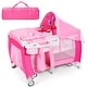 preview thumbnail 11 of 11, Costway Foldable Baby Crib Playpen Travel Infant Flat Bassinet Bed - 40'' x 27.5'' x 30''