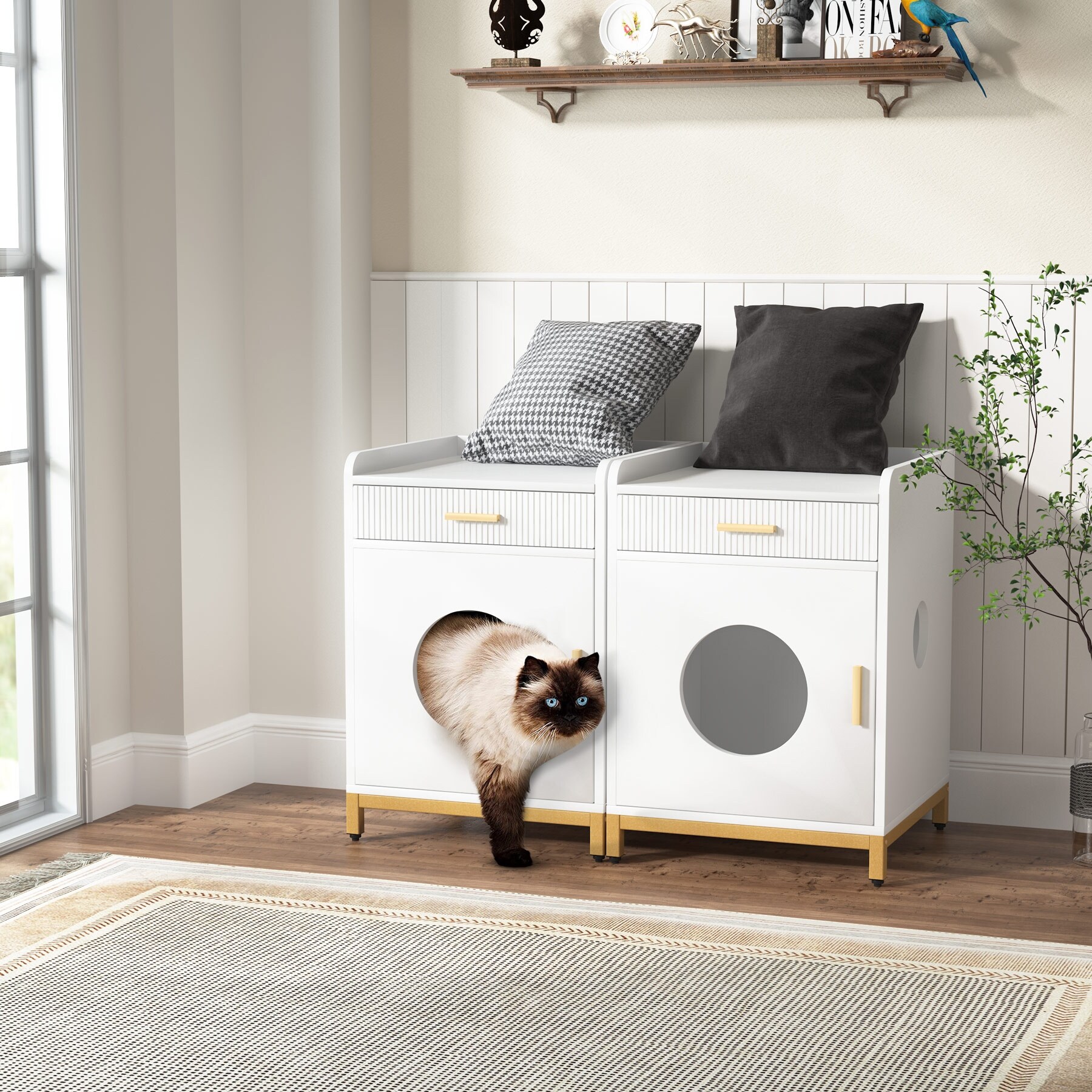 Nightstand top litter box