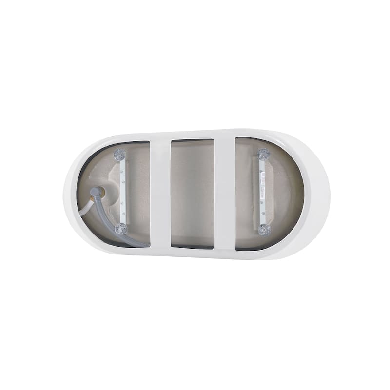 61 Inch Acrylic Freestanding Soaking Bathtub in White with Overflow and Drain