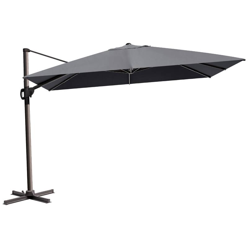 9 x 12 ft Outdoor Shade Parasol Patio Cantilever Offset Umbrella, No Base