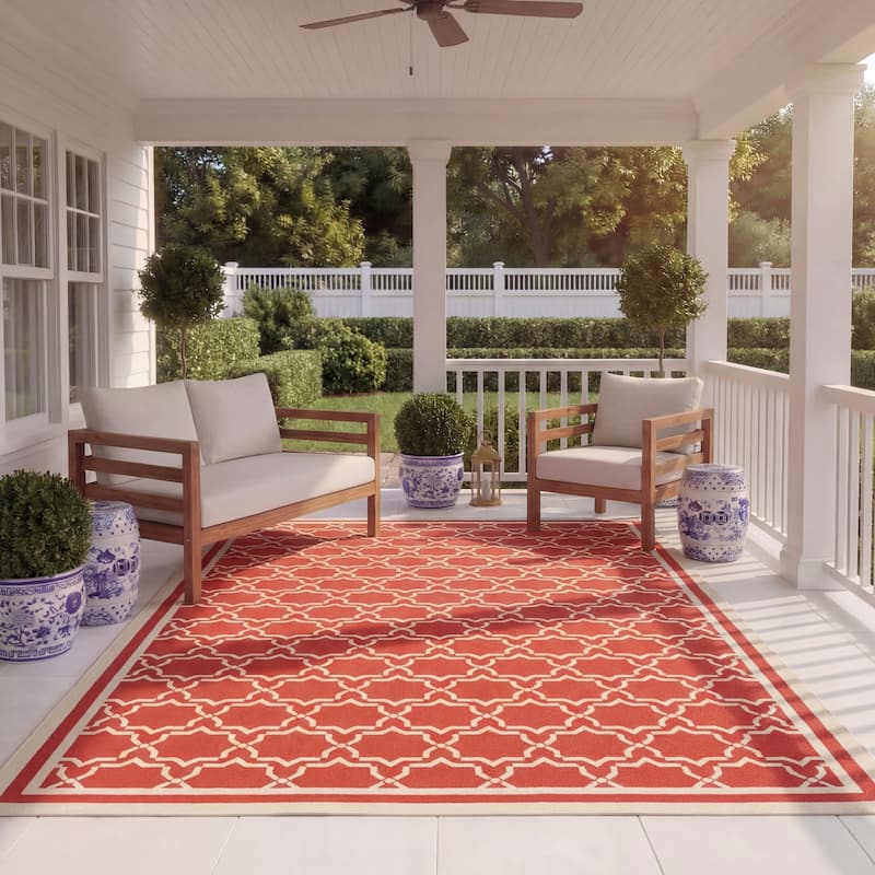 SAFAVIEH Courtyard Gulsin Indoor/ Outdoor Waterproof Patio Backyard Rug