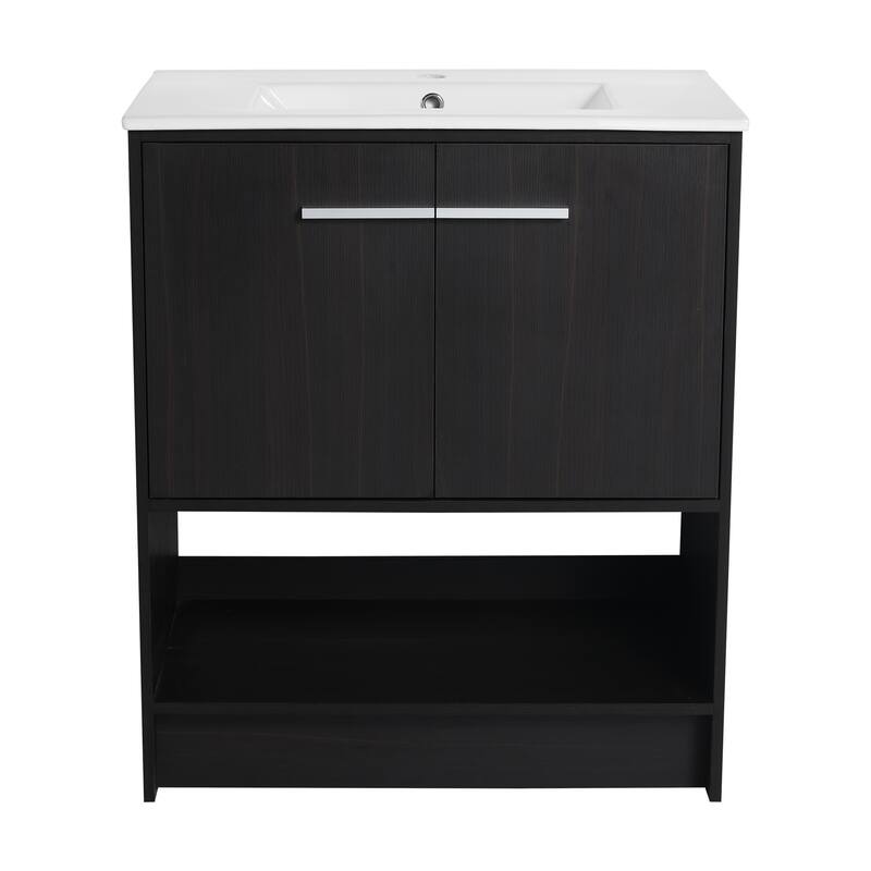 30" Bathroom Vanity with Ceramic Sink