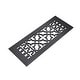 preview thumbnail 1 of 4, Reggio Registers Scroll Series 12" x 12" Grille with Mounting Holes Black Aluminum