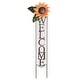 preview thumbnail 1 of 0, Transpac Metal 44" White Spring Welcome Sunflower Yardstake