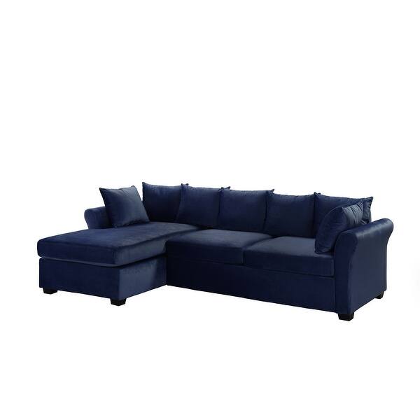 Low Profile Sectional Sofa With Left Facing Chaise Velvet Overstock 28156973 Dark Grey Enjoy free shipping on most stuff, even big stuff. low profile sectional sofa with left
