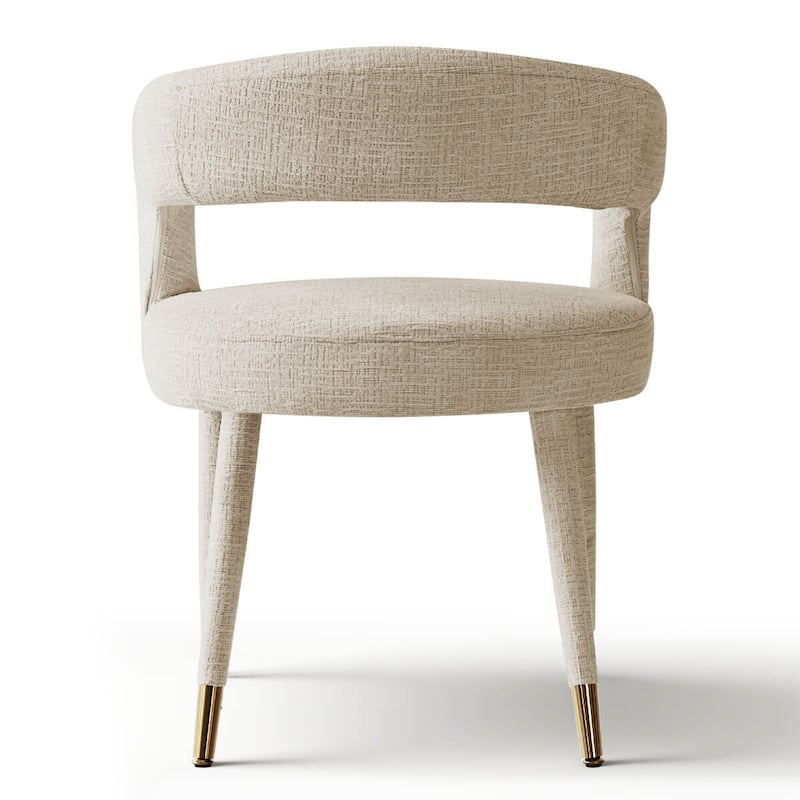 Modern Upholstered Dining Chairs with Arm (Set of 2)