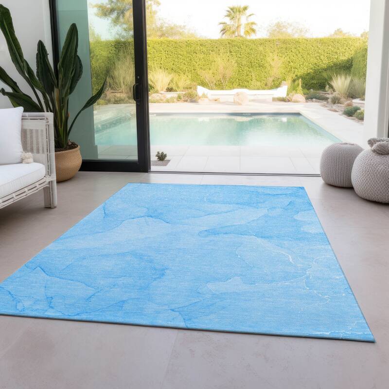Dava Contemporary Abstract Weather Resistant Classic Meets Modern Outdoor Rug