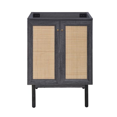 Swiss Madison Chaux 24" Freestanding Bathroom Vanity Cabinet without Top in Black Oak