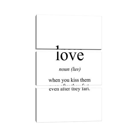 iCanvas "Love Meaning" by Pixy Paper 3-Piece Canvas Wall Art Set