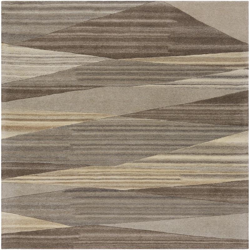 Livabliss Forum Mid-Century Abstract Area Rug - 8' x 8' - Grey/Brown - Square